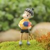 2 Pcs set Kawaii Ponyo on The Cliff Resin Figures Toy Gardening Boy Fish Ornament Action 3 - Ghibli Europe Store