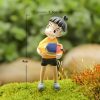 2 Pcs set Kawaii Ponyo on The Cliff Resin Figures Toy Gardening Boy Fish Ornament Action 4 - Ghibli Europe Store