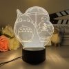 3D Led Lamp Spirited Away No Face Man Totoro Action Figure Nightlight Cute Room Decor Light 14 - Ghibli Europe Store