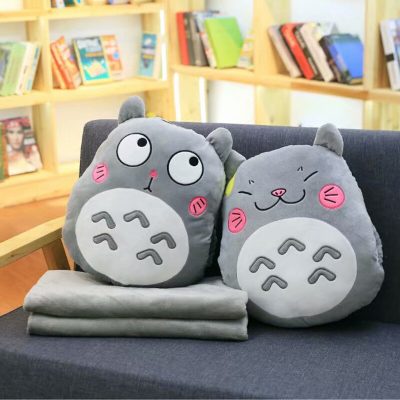 Totoro Plush Pillow Multifunction 3 in 1 Throw Pillow Totoro Hand Warm Pillow Cushion Baby Kids 1 - Ghibli Europe Store