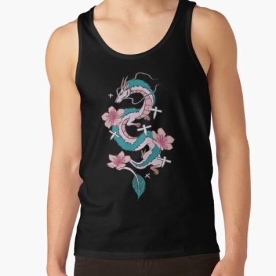 Chihiro Spirited Away Haku Dragon With Paper Birds Tank Top