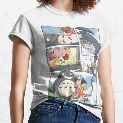 Kawaii And Cute Art Monster Go Ghiblis Flying Away Japan Film T-shirt