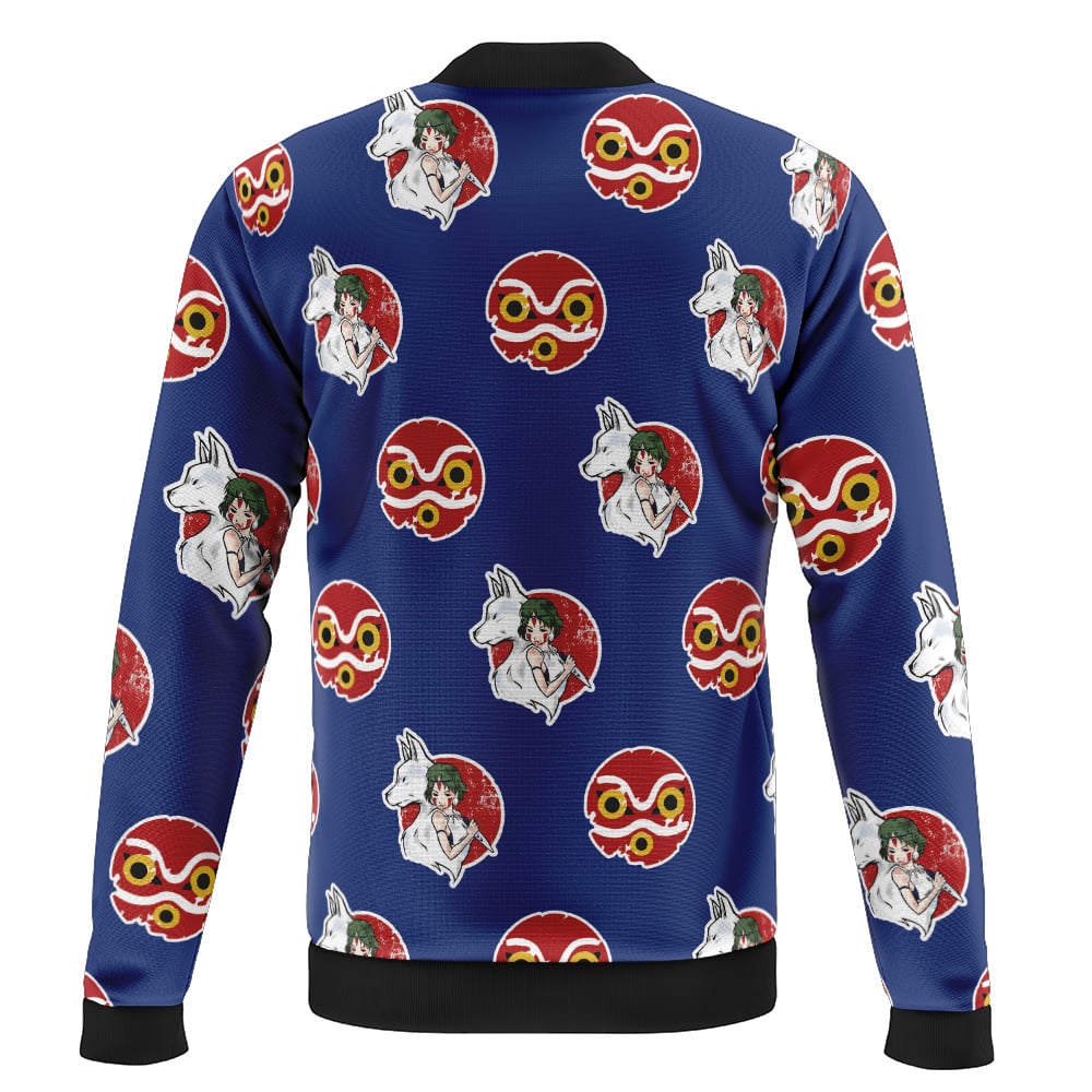 Princess-Mononoke-Pattern-Studio-Ghibli_Bomber-Jacket-BACK-Mockup Princess Mononoke Pattern Studio Ghibli Bomber Jacket BACK Mockup - Ghibli Europe Store