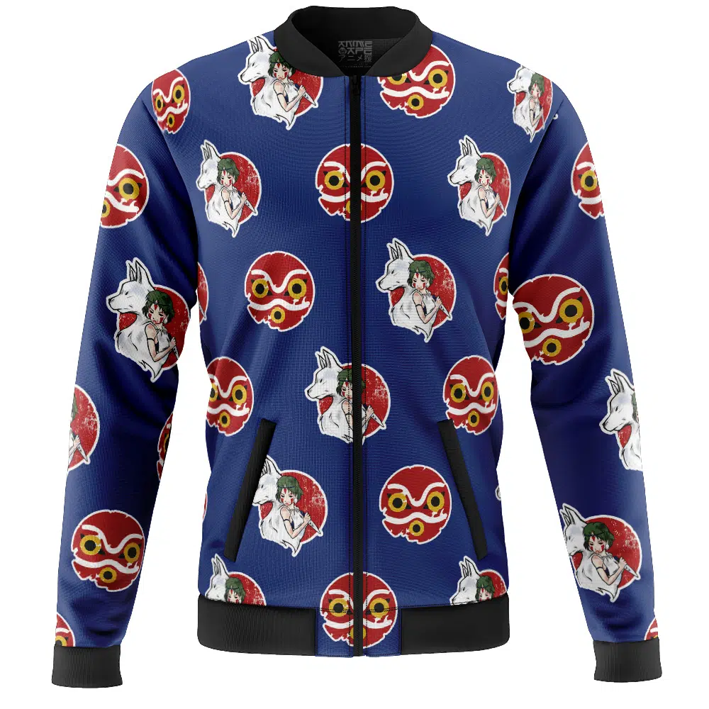 Princess Mononoke Pattern Studio Ghibli Casual Bomber Jacket