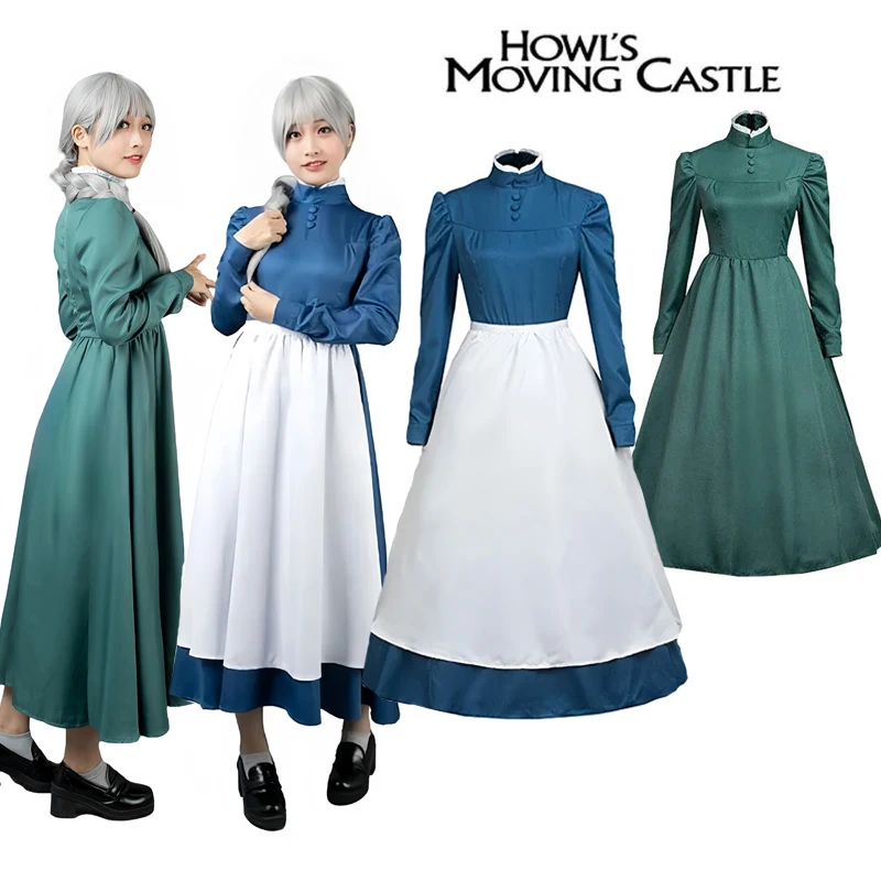 Howl's Moving Castle Women Sophie Dresses Cosplay